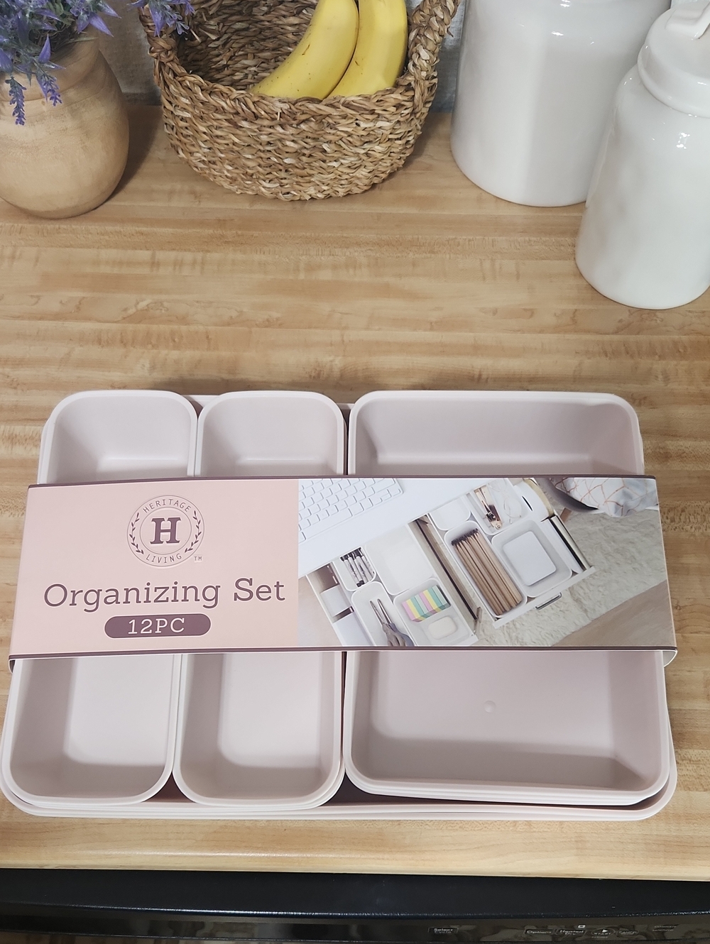HERITAGE LIVING 12PC. organizing set